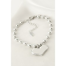 Bijuteri Net Kalp Çelik Bileklik