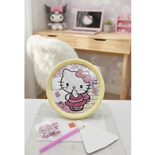 Meyra Accessories Sanrio Hello Kityy Kendin Yap Diy Elmas Mozaik Yapıştırma Kendinden Yapışkanlı Yuvarlak Hobi 1ADET