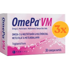 Omepa Vm 30 Kapsül - 3 Adet (90 Kapsül) - Dezenfektan Hediyeli (%72 Alkol)
