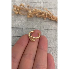 Jaida Moda Kadın Yılan Figürlü Orbital Sıkıştırma Kıkırdak Küpe