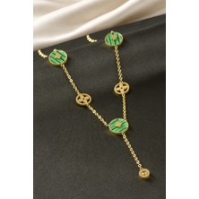 Bijuteri Net Çiçek Sedef Çelik Kolye