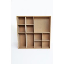 Yegane Concept Ham Mdf, Boyanabilir, Kupa Bardak Rafı, Mutfak Rafı, 11 Bölmeli Raf, Terek, Baharatlık