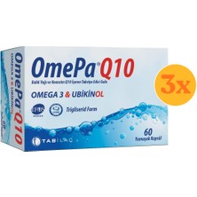 Omepa Q10 Omega 3 Ubiquinol Balık Yağı 60 Kapsül - 3 Adet (180 Kapsül)