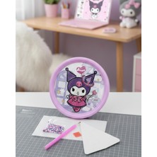 Meyra Accessories Sanrio Kuromi Kendin Yap Diy Elmas Mozaik Yapıştırma Kendinden Yapışkanlı Yuvarlak Hobi 1ADET