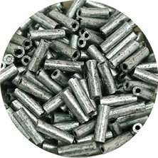 İsmiyle Al Uzun Boru Kesme Boncuk Çap 2mm Uzunluk 10 mm - 20 Gram - Desenli Gümüş - BNC244