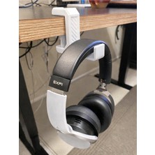 Shhobi Şık Masa Kenarı Kulaklık Standı Beyaz - Kulaklık Tutucu Masa Askılığı Beyaz