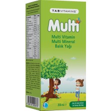 TABVITAMINS Multi Multivitamin Multimineral Balık Yağı Şurup 200 ml