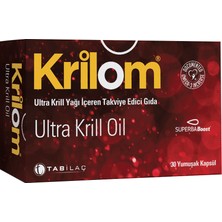 Krilom Ultra Krill Oil 30 Yumuşak Kapsül - Dezenfektan Hediyeli (%72 Alkol)