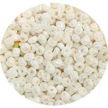 İsmiyle Al Dökme Cam Kum Boncuk (11/0) 2 mm - 60 Gram -  Parlak Beyaz - BNC065