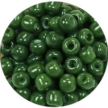 İsmiyle Al Dökme Cam Kum Boncuk Büyük Boy (6/0) 4 mm - 60 Gram - Koyu Yeşil - BNC112