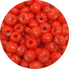 İsmiyle Al Dökme Cam Kum Boncuk Büyük Boy (6/0) 4 mm - 60 Gram - Turuncu - BNC137