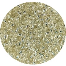 İsmiyle Al Dökme Cam Kum Boncuk (11/0) 2 mm - 20 Gram -  Şeffaf Beyaz - BNC018