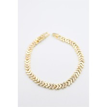 İsmiyle Al Taşlı Bileklik - Altın