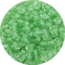 İsmiyle Al Dökme Cam Kum Boncuk (8/0) 3 mm - 60 Gram - Şeffaf Açık Yeşil - BNC191