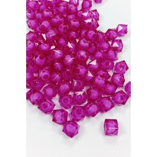 İsmiyle Al Küp Boncuk Içten Boncuklu Bileklik Çanta Boncuğu 10 mm 50 gr Mor - BNC451