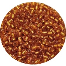 İsmiyle Al Dökme Cam Kum Boncuk (11/0) 2 mm - 60 Gram -  Koyu Bal Rengi - BNC070