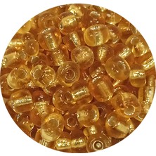 İsmiyle Al Dökme Cam Kum Boncuk Büyük Boy (6/0) 4 mm - 20 Gram - Şeffaf Bal - BNC083