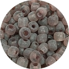 İsmiyle Al Dökme Cam Kum Boncuk Büyük Boy (6/0) 4 mm - 20 Gram - Şeffaf Gri - BNC105