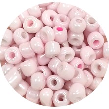 İsmiyle Al Dökme Cam Kum Boncuk Büyük Boy (6/0) 4 mm - 60 Gram - Toz Pembe - BNC113