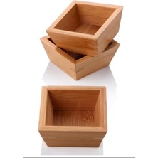 İsmiyle Al Bambu Sunum Kare Çerezlik 1 Adet ROYALEKS-PS10