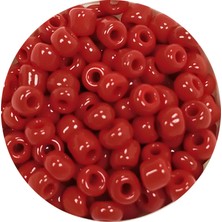 İsmiyle Al Dökme Cam Kum Boncuk Büyük Boy (6/0) 4 mm - 20 Gram - Koyu Kırmızı - BNC074