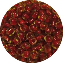 İsmiyle Al Dökme Cam Kum Boncuk (8/0) 3 mm - 20 Gram - Şeffaf Sarı Kırmızı - BNC175