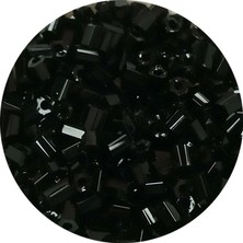 İsmiyle Al Kesme Cam Boncuk 2mm - 60 Gram - Siyah - BNC360