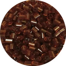 İsmiyle Al Kesme Cam Boncuk 2mm - 60 Gram - Şeffaf Açık Kahve - BNC391
