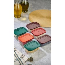 İsmiyle Al 4'lü Kapaklı Saklama Kabı Çerezlik Kahvaltılık Piknik Kabı ROYALEKS-HS-017