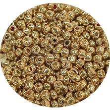 İsmiyle Al Dökme Cam Kum Boncuk (11/0) 2 mm - 60 Gram -  Altın - BNC059