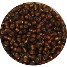 İsmiyle Al Dökme Cam Kum Boncuk (11/0) 2 mm - 60 Gram -  Çok Koyu Turuncu - BNC064