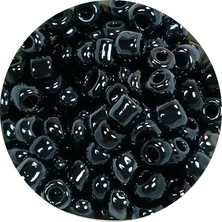 İsmiyle Al Dökme Cam Kum Boncuk Büyük Boy (6/0) 4 mm - 20 Gram - Siyah - BNC084