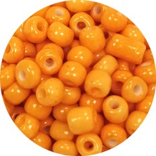 İsmiyle Al Dökme Cam Kum Boncuk Büyük Boy (6/0) 4 mm - 60 Gram - Açık Turuncu - BNC131