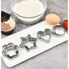 12 Adet Paslanmaz Çelik Kurabiye Kalıbı Seti