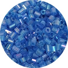İsmiyle Al Kesme Cam Boncuk 2mm - 20 Gram - Şeffaf Mavi -BNC326