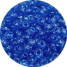 İsmiyle Al Dökme Cam Kum Boncuk (8/0) 3 mm - 60 Gram - Şeffaf Açık Mavi - BNC204