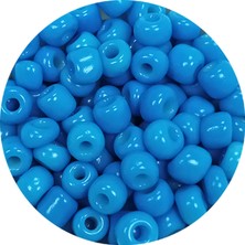İsmiyle Al Dökme Cam Kum Boncuk Büyük Boy (6/0) 4 mm - 60 Gram - Açık Mavi - BNC142