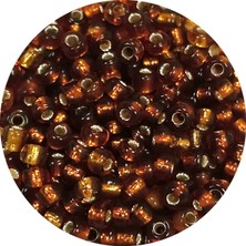 İsmiyle Al Dökme Cam Kum Boncuk (8/0) 3 mm - 20 Gram - Şeffaf Kahve - BNC157