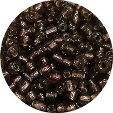 İsmiyle Al Dökme Cam Kum Boncuk (8/0) 3 mm - 20 Gram - Şefaff Alacalı Kahve - BNC172