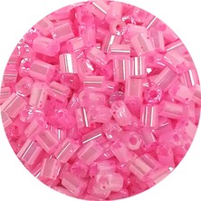 İsmiyle Al Kesme Cam Boncuk 2mm - 60 Gram - Pembe - BNC371