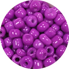 İsmiyle Al Dökme Cam Kum Boncuk Büyük Boy (6/0) 4 mm - 20 Gram - Koyu Eflatun - BNC087