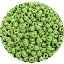 İsmiyle Al Dökme Cam Kum Boncuk (11/0) 2 mm - 20 Gram -  Açık Yeşil - BNC003