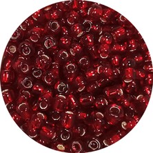 İsmiyle Al Dökme Cam Kum Boncuk (8/0) 3 mm - 20 Gram - Koyu Kırmızı - BNC183