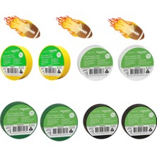 Kondel Aydınlatma Schneider Electric Pvc Izole Bant 20M x 19MM 8 Adet Çok Renkli Elektrik Bandı Set