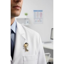 Jaida Moda Sağlıkçı Broş – Erkek Doktor ve Hemşire Figürlü Unisex Pirinç Broş