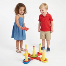 Bahçe Oyuncak Kukalı Halka Atma Oyunu Eğlenceli Halkalar Anaokulu Tipi Beceri Seti