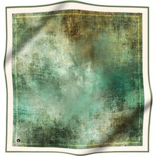 Violla Twil Dokulu Desenli Zümrüt Yeşili Renkli 90X90 Eşarp (Ipek Içermez) Dikim Şekli : El Dikişi