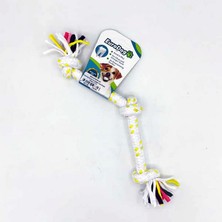 Snmswrld Eurodog Diş Ipi Üç Düğüm Sarı Beyaz Nokta 15 cm