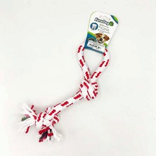 Snmswrld Eurodog Diş Ipi Halka Üç Düğüm Kırmızı Beyaz 30 cm