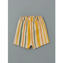 Lc Waikiki Yeni Sezon Beli Lastikli Çizgili Erkek Bebek Şort